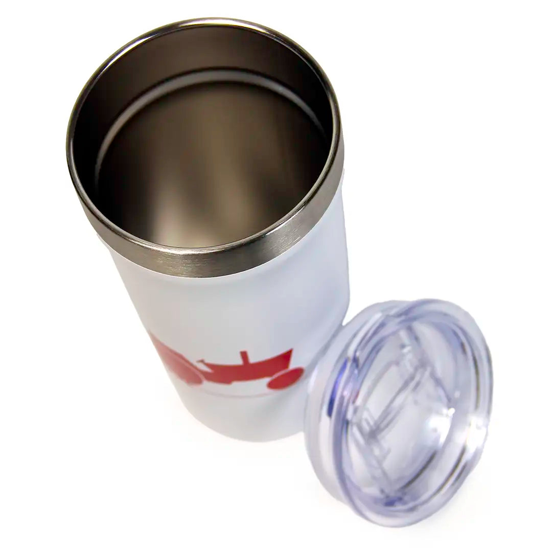 IH We Farm Red Tumbler with sliding closure lid