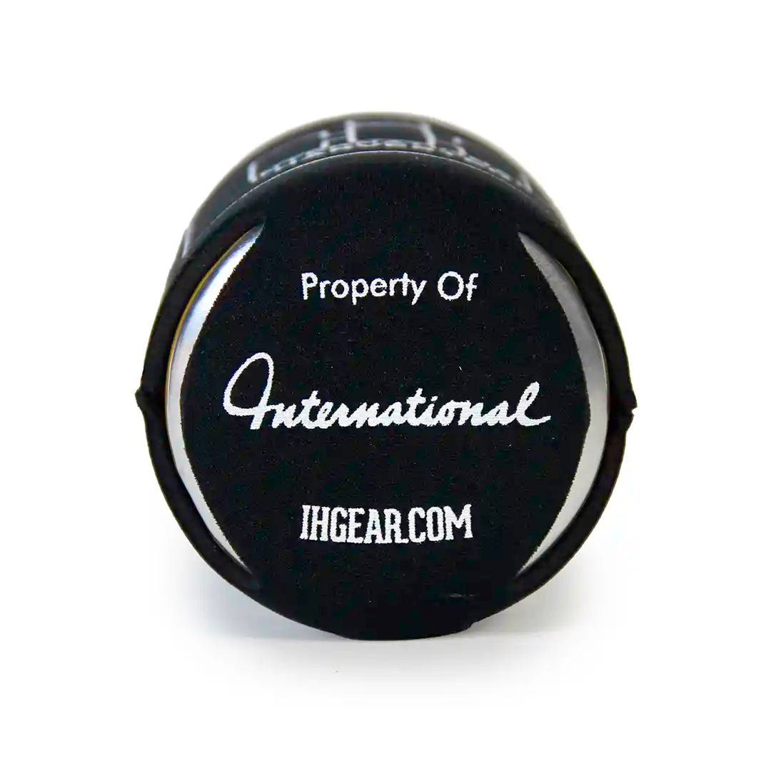 International Harvester Black Koozie bottom with can