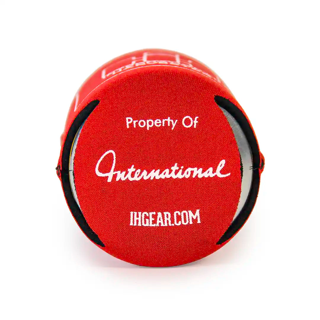 International Harvester Red Koozie bottom with can
