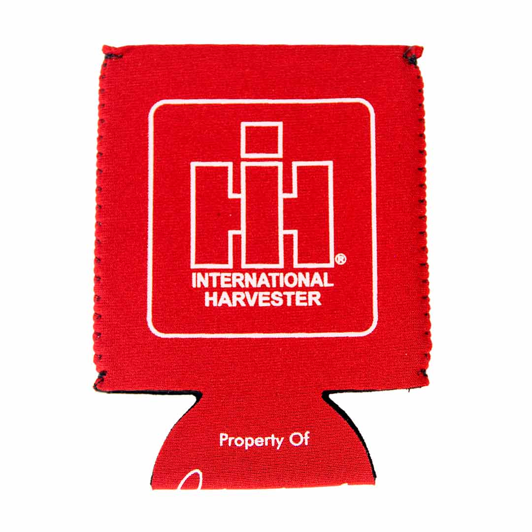 IH outlined Logo Red Koozie can holder