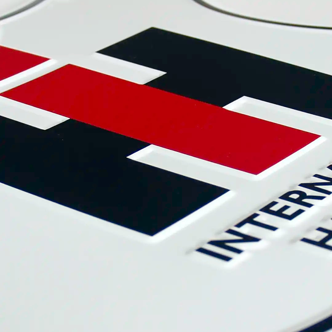 IH Farm Road Sign embossed print