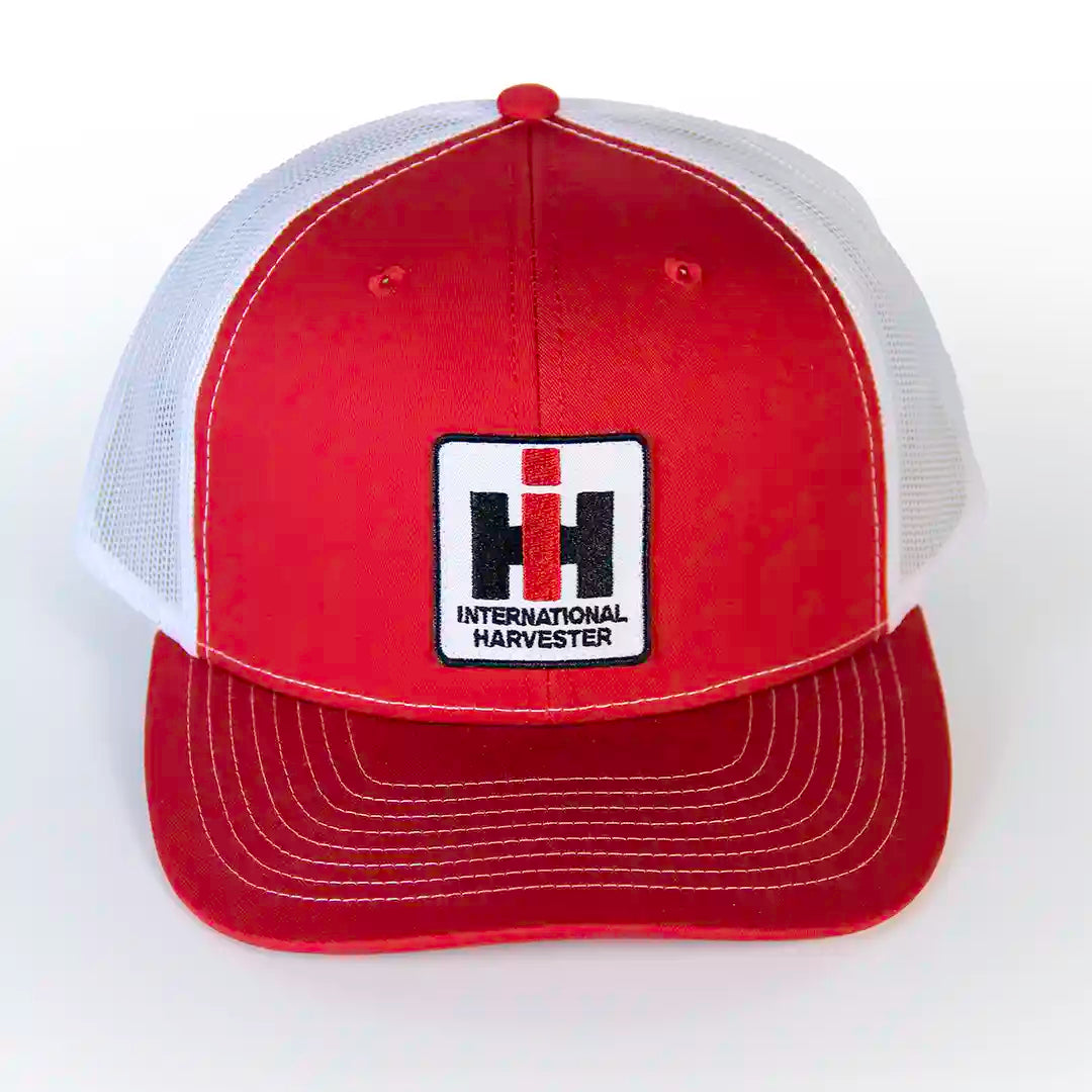 IH Logo Hat Red with White Mesh front view