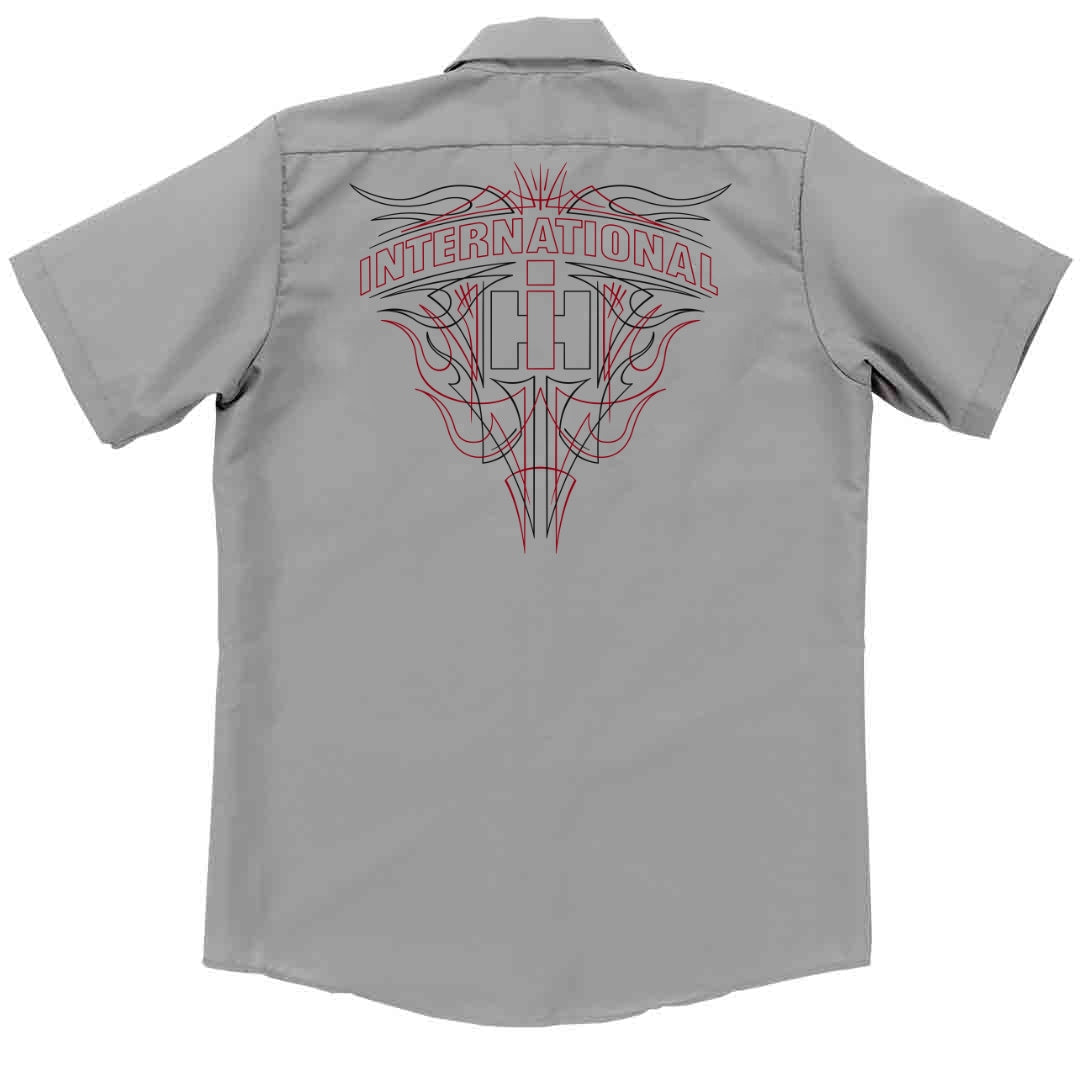 IH Pinstripe Grey Button Down Shirt