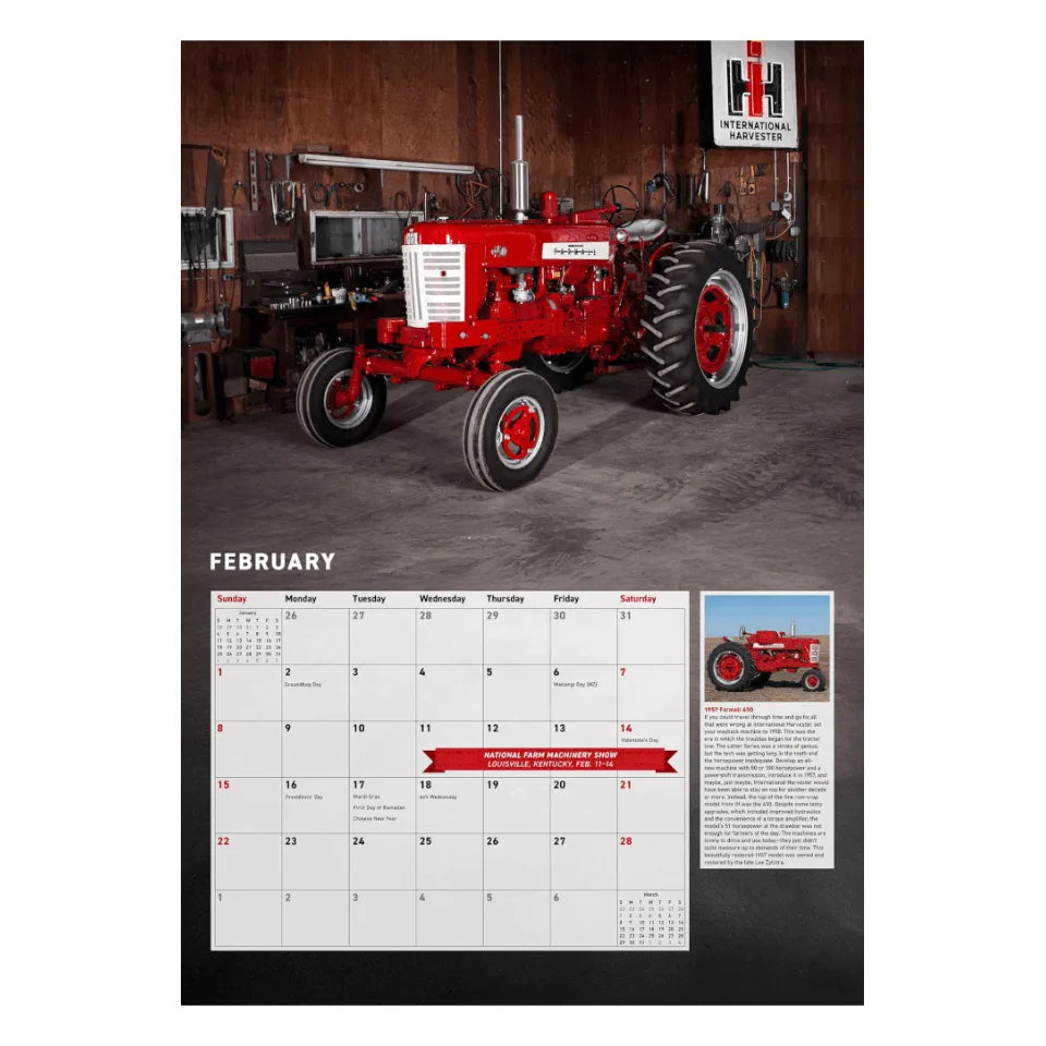 2026 farmall tractor calendar