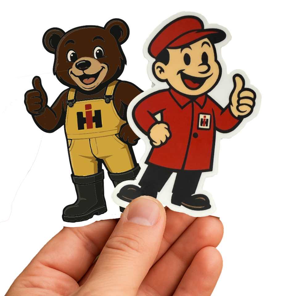 ih mechanic and Buck the farmall cub sticker pack