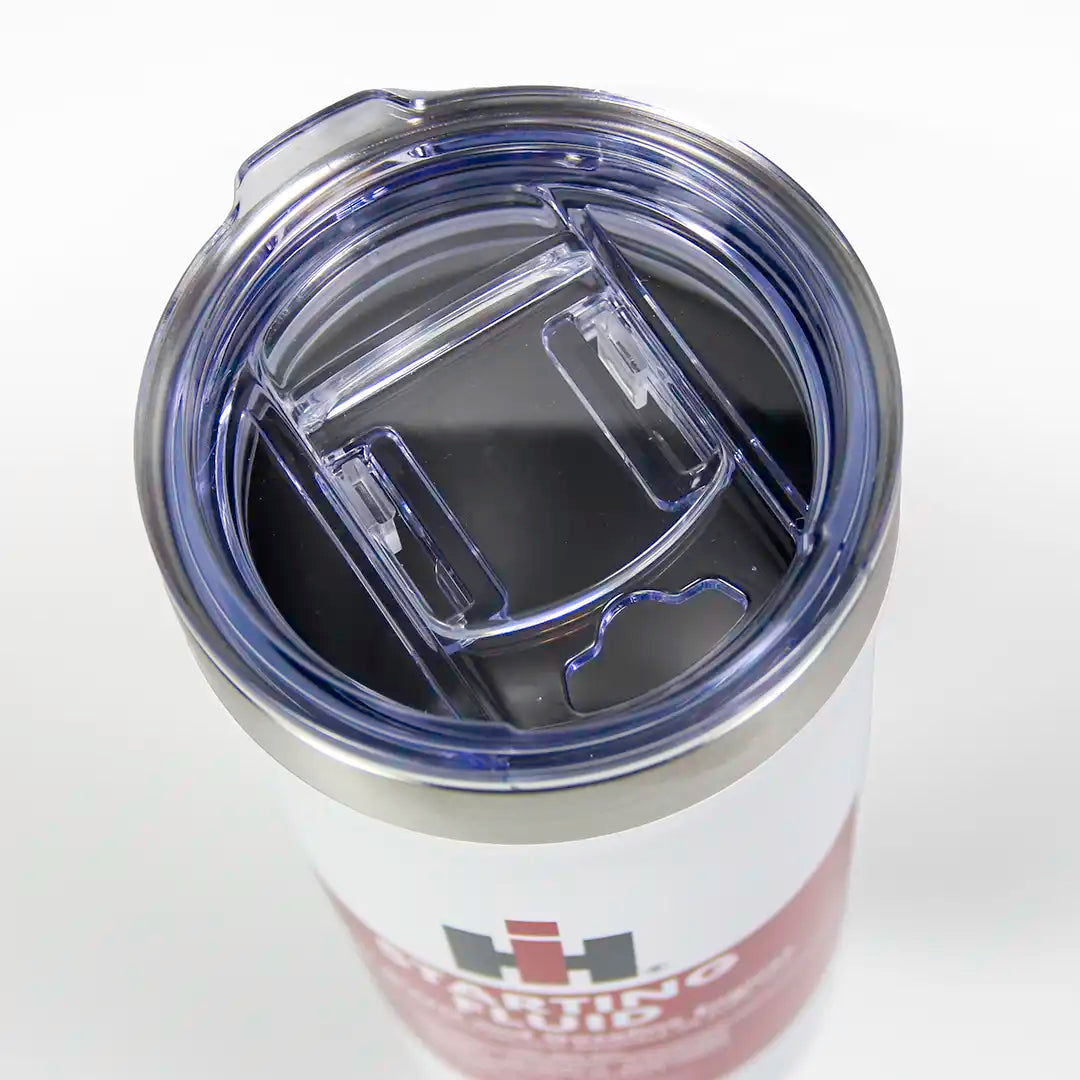 top view of the IH Starting Fluid Travel Tumbler