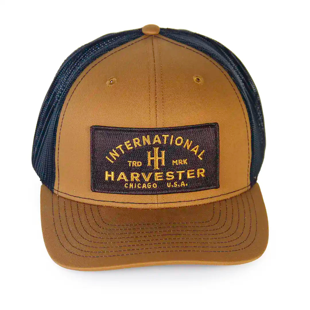 IH Vintage Caramel Black Cap front patch