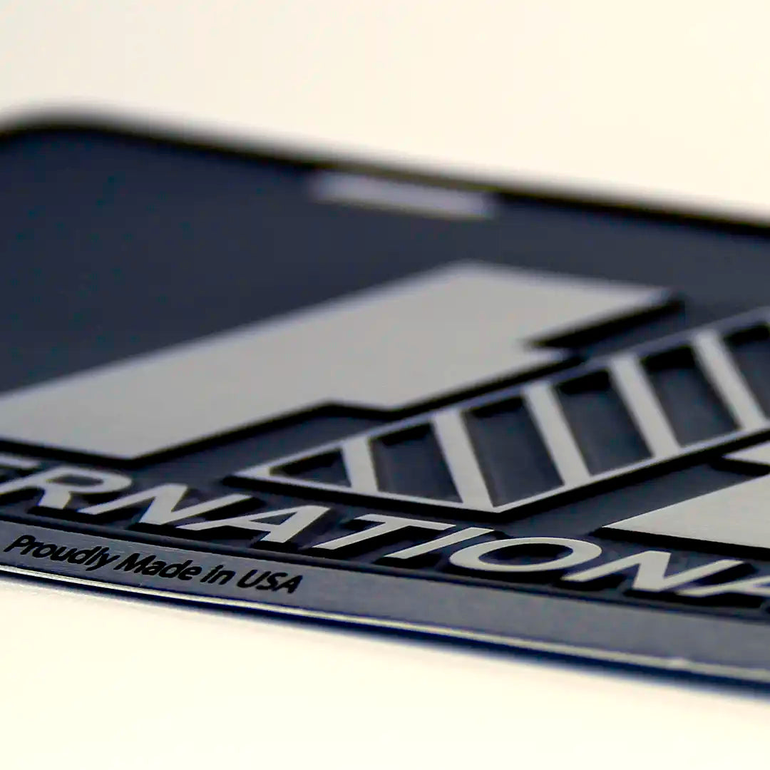 International Harvester Black Matte License Plate