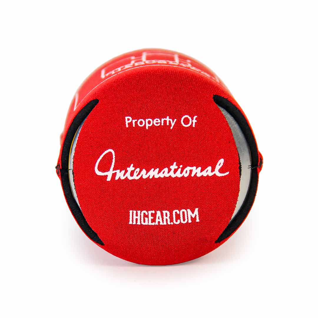 International Harvester Red Koozie bottom with can