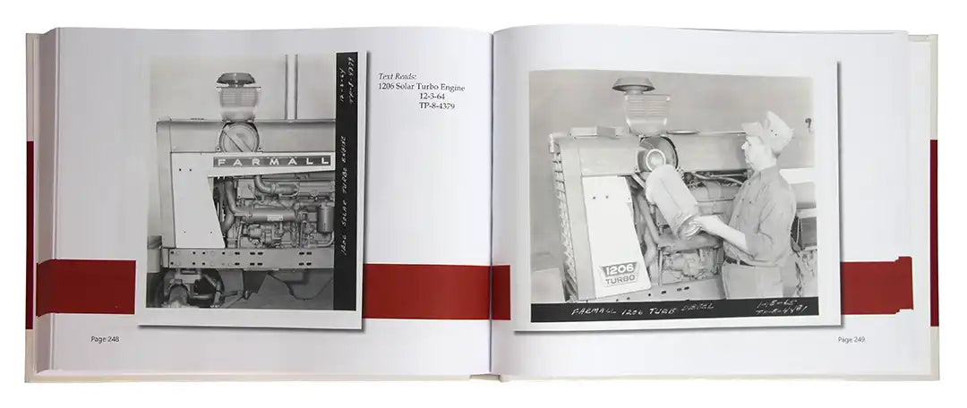 open book showing details of Farmall 1206 Solar Turbo