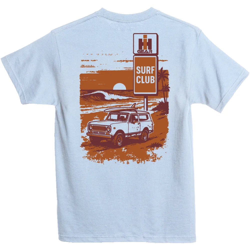 ih scout surf club light blue tee shirt