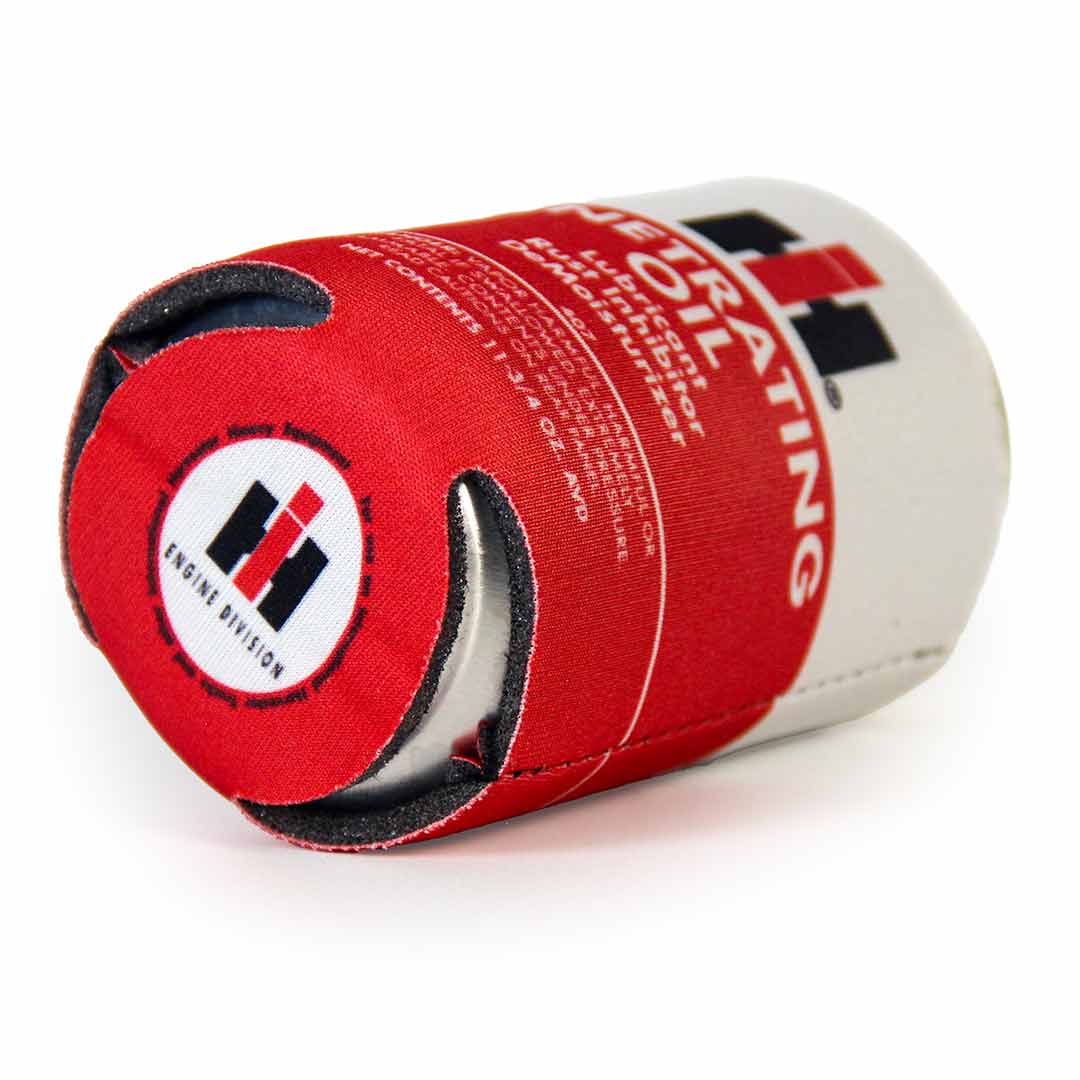 International Harvester Penetrating Oil Can Holder angled with can