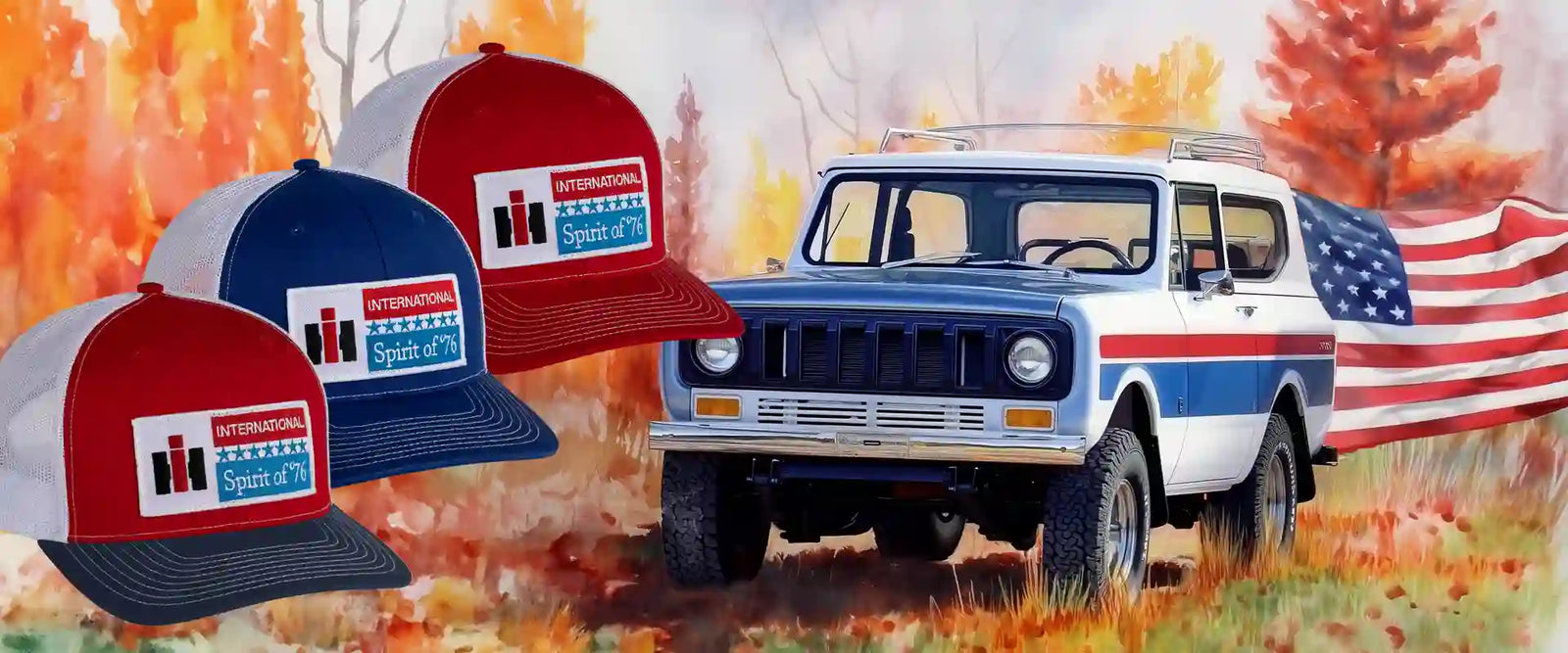 IH Spirit of 76 collection of officially licensed hats