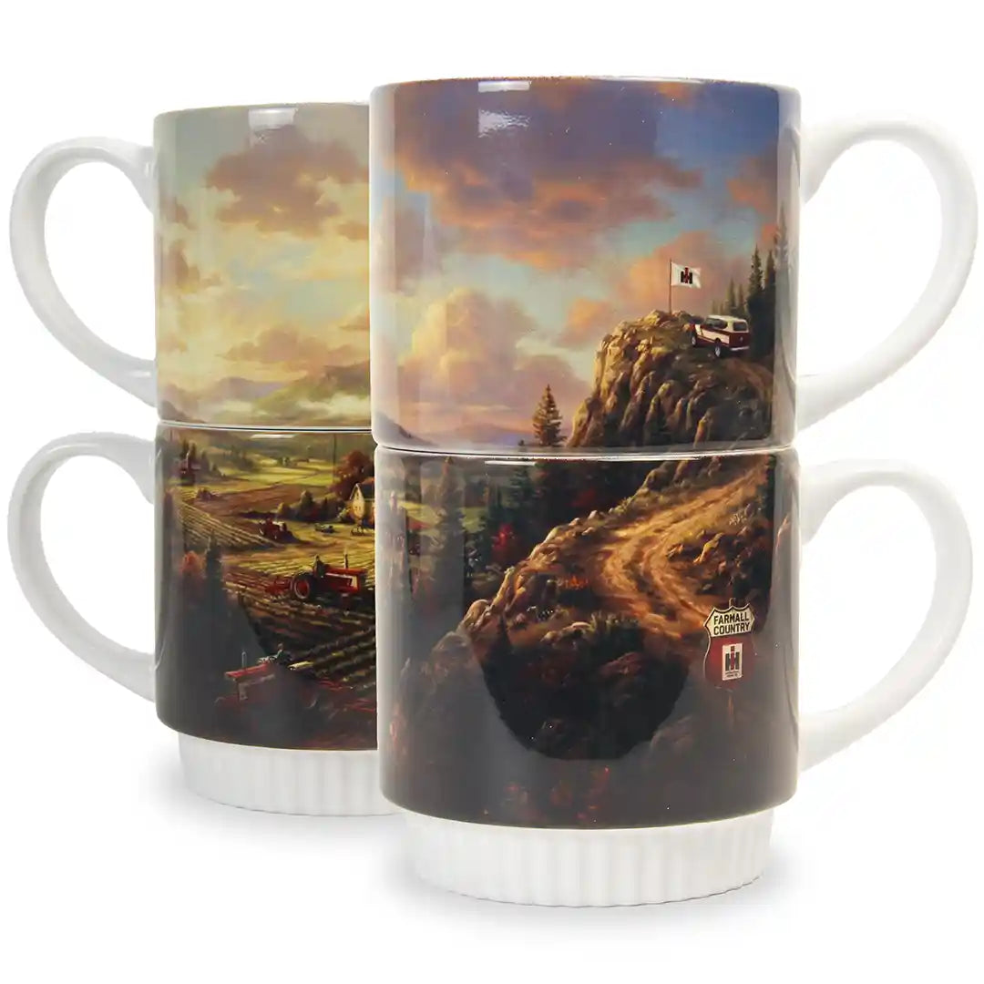 IH Country Stackable Mugs with panorama design