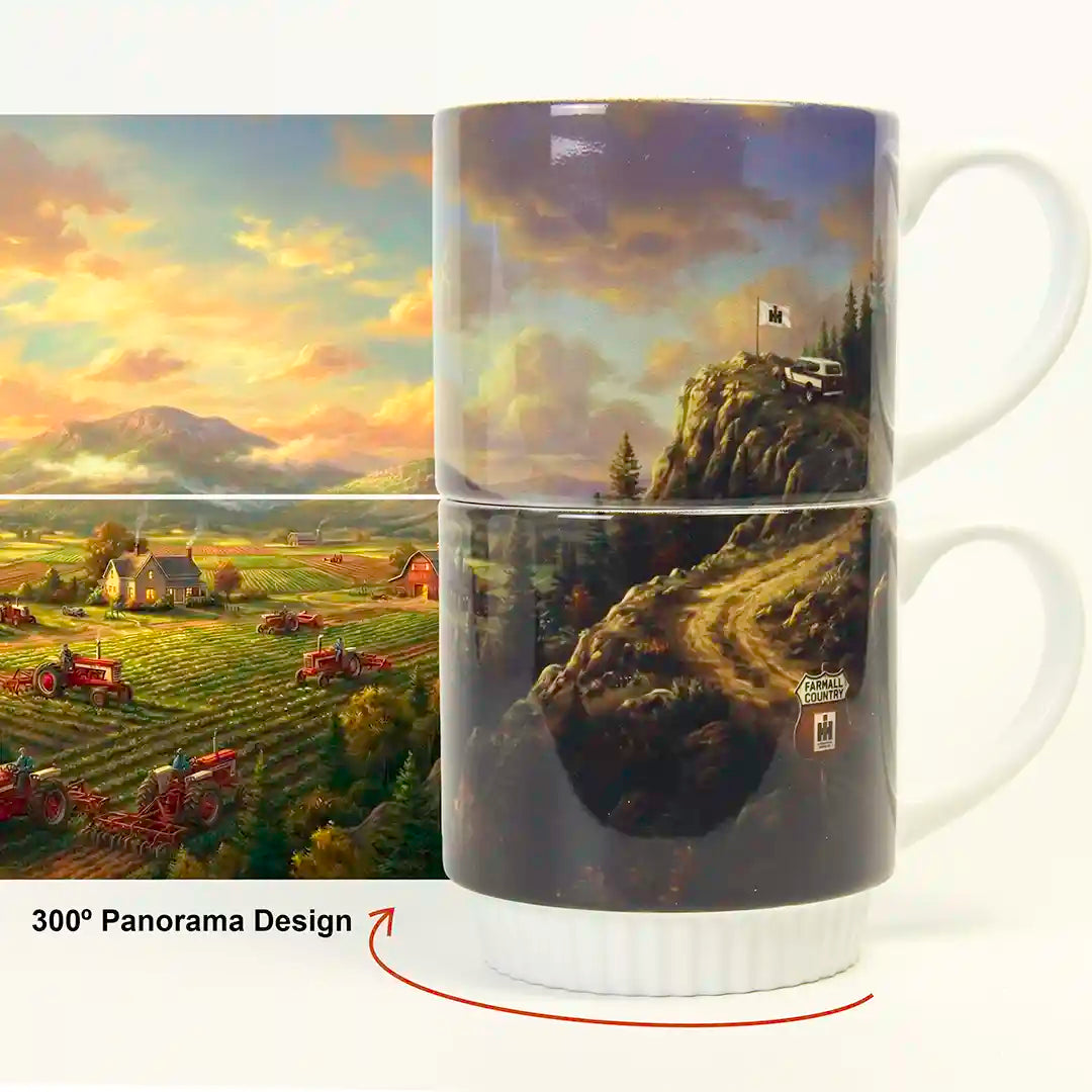 IH Country Stackable Mugs left side with design