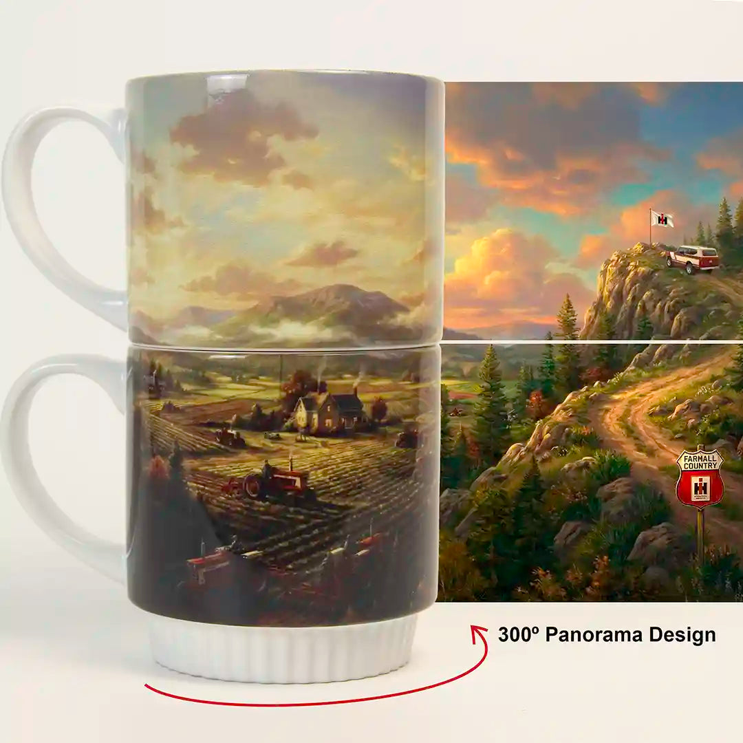 International Harvester Country Stackable Mugs right side with design