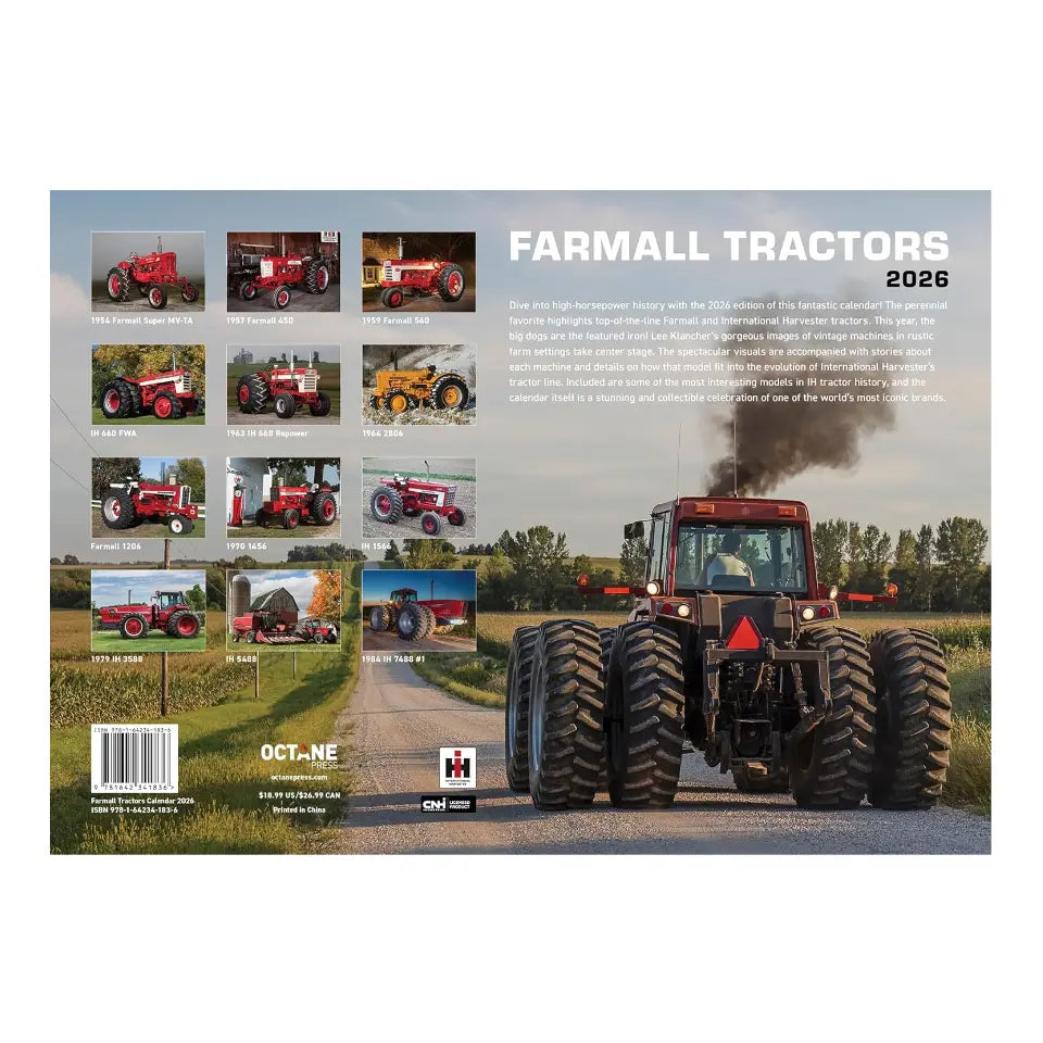 ih tractor and farmall tractor 2026 calendar