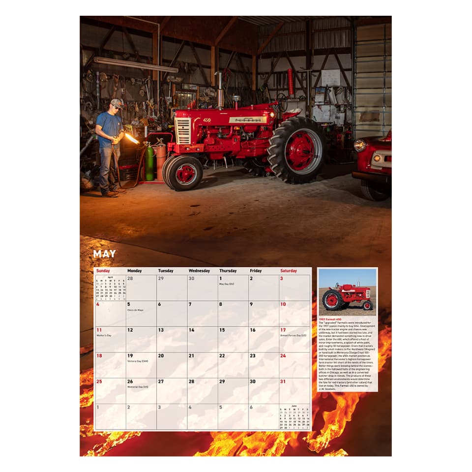 IH Farmall Tractors Calendar 2025 International Harvester IH Gear