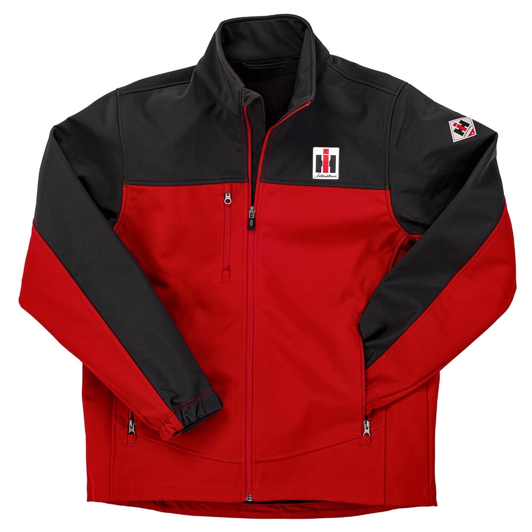 IH Red and black jacket with a logo on a white background