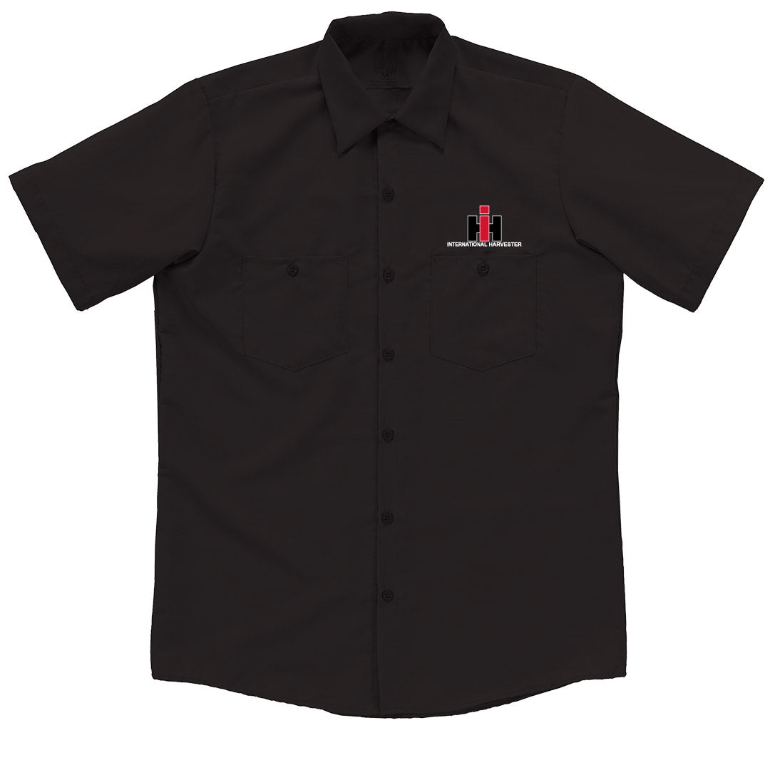 International Harvester Logo Button Black Garage Shirt