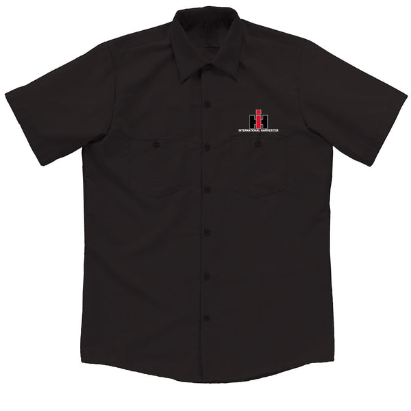 International Harvester Logo Black Button Up Garage Shirt - IH Gear ...