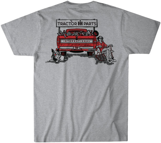 ih farmall case ih tractor parts pocket tee shirt