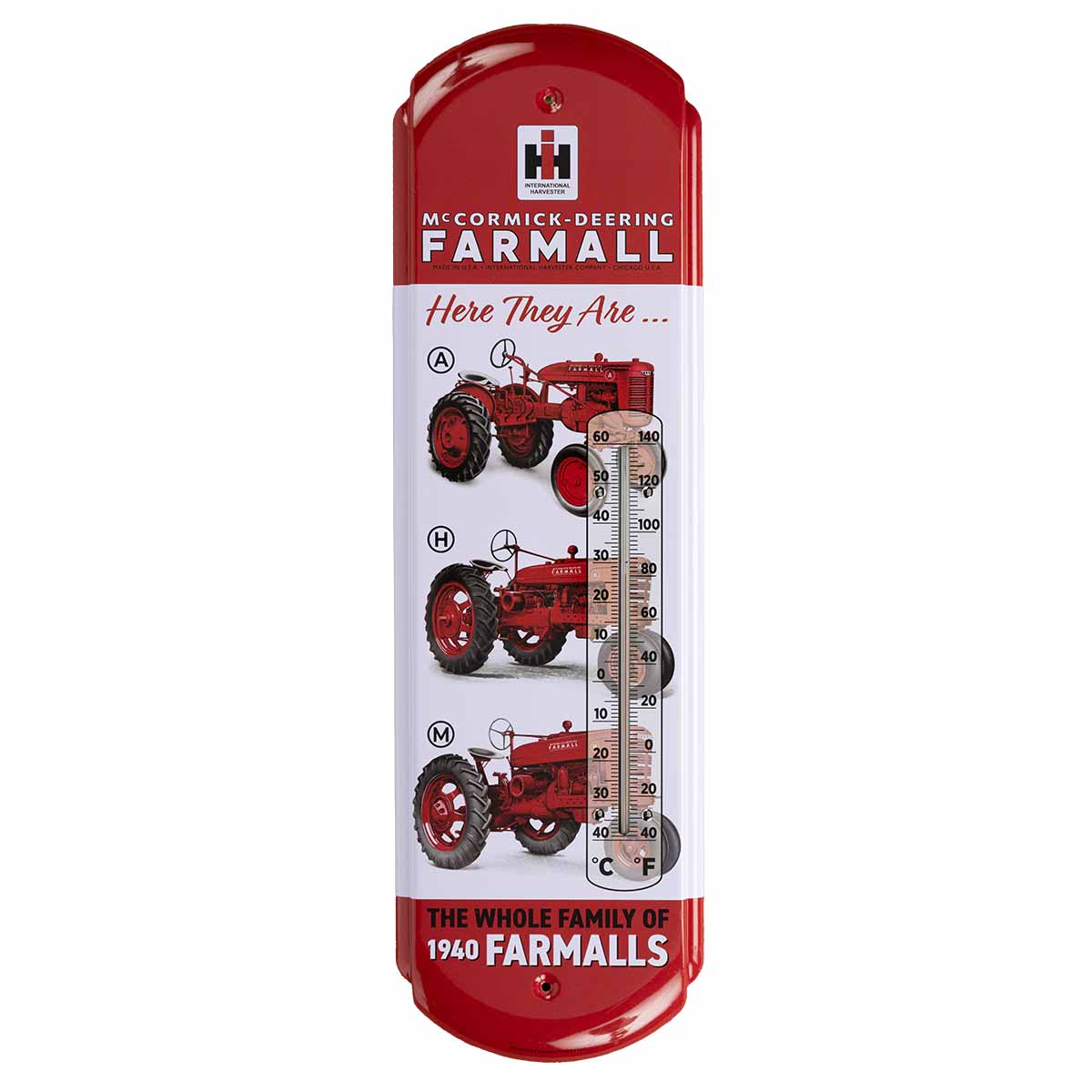 IH Family Of Farmalls Metal Thermometer