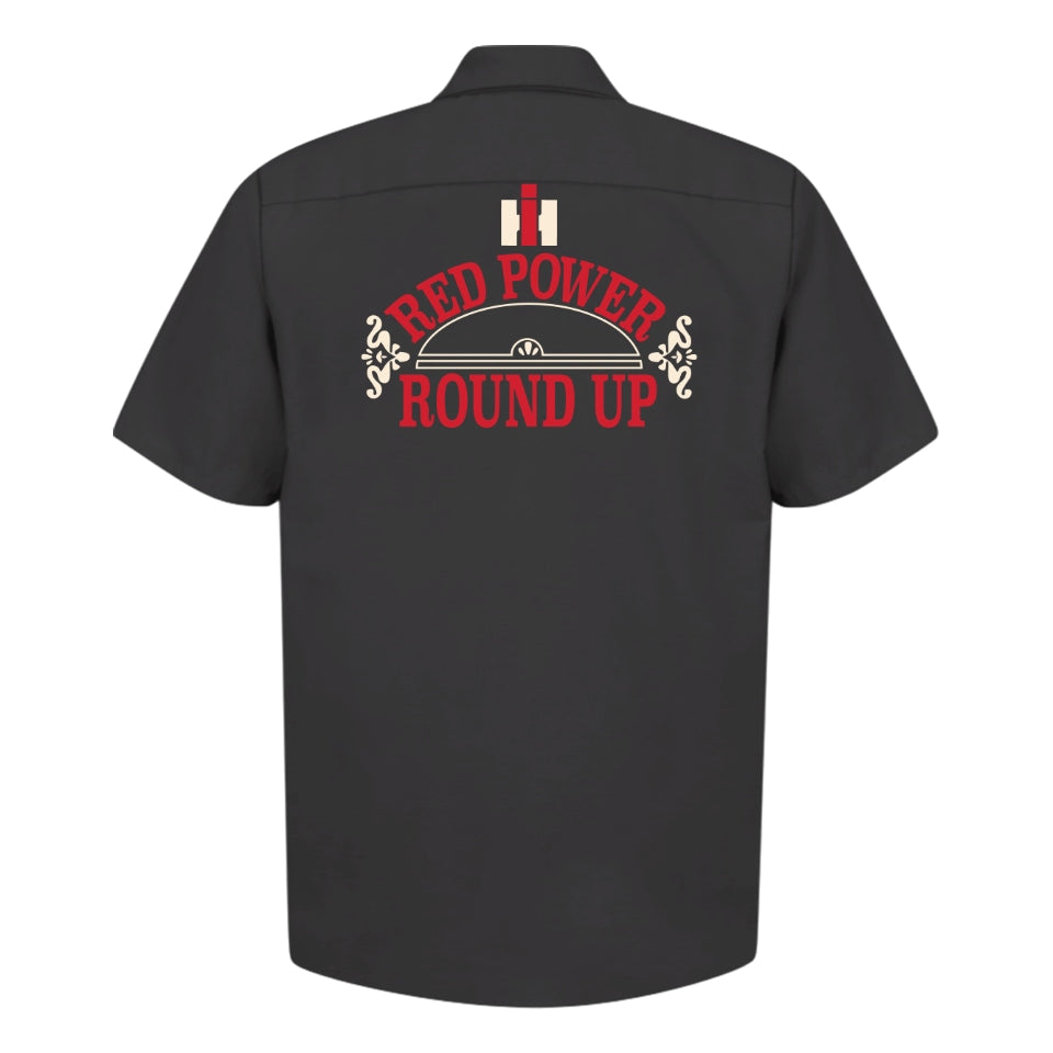 ih red power round up garage shirt