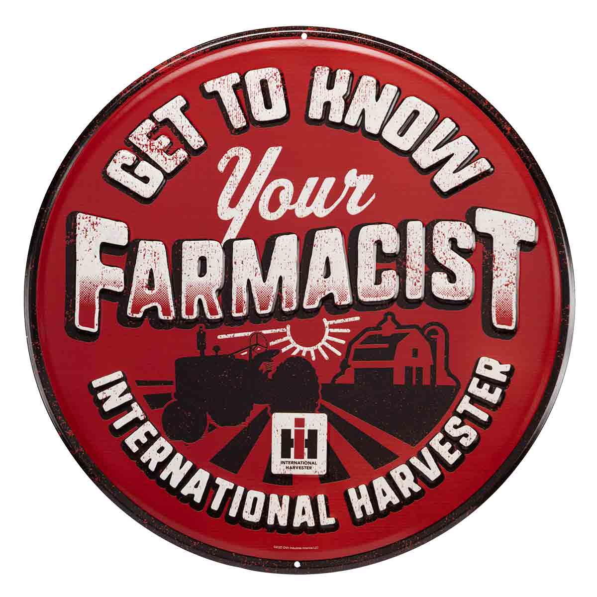 International Harvester IH Round Farmall Sign