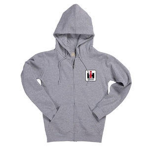 international harvester zip up hoodie athletic heather