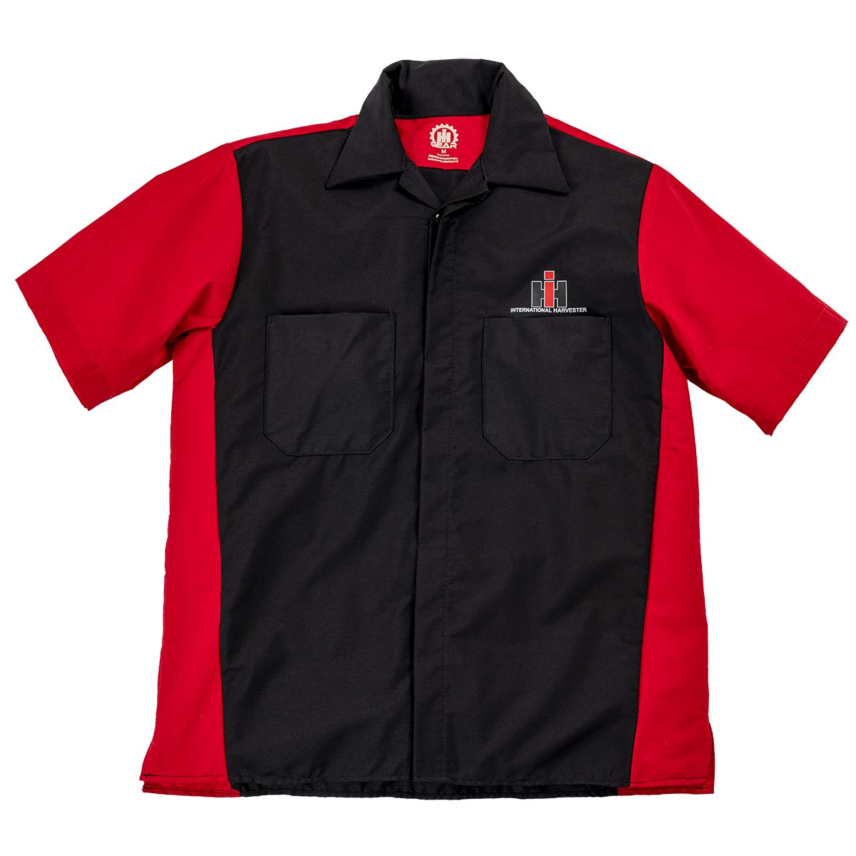 red and black ih logo garage shirt