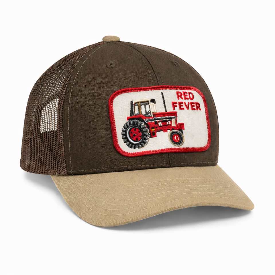 international harvester red tractor fever hat