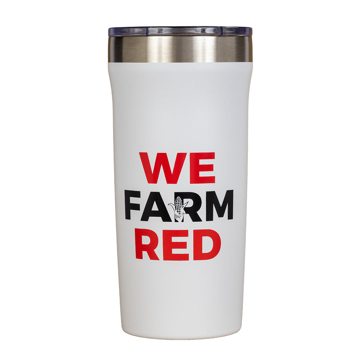 we farm red IH Travel tumbler