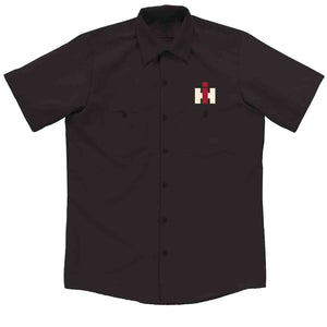 International harvester Black Button Down Garage Shirt
