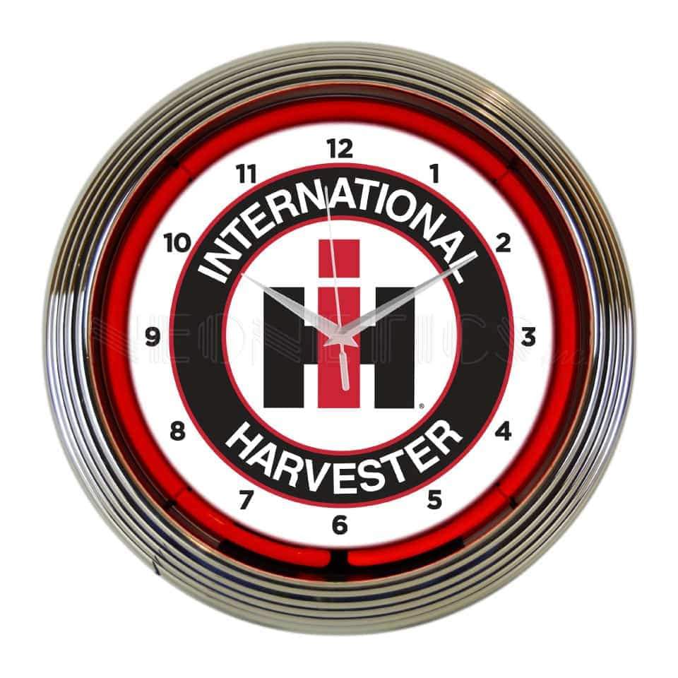 International Harvester Neon Clock Sign 