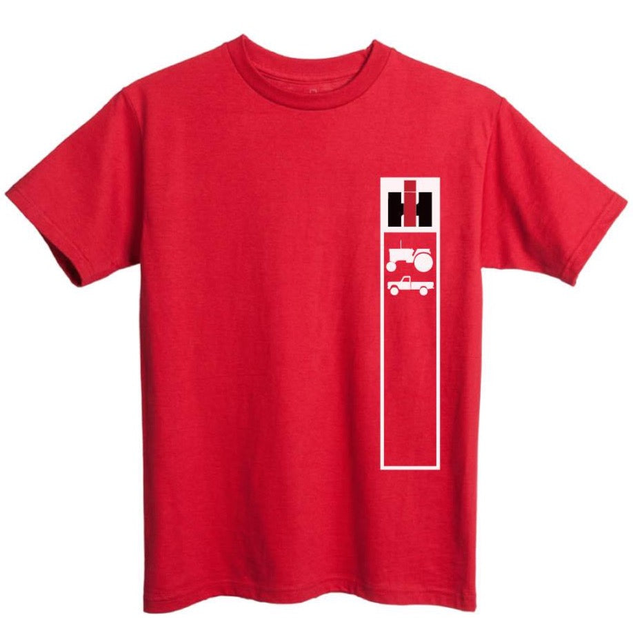 international harvester red tractor and truck tee shirt