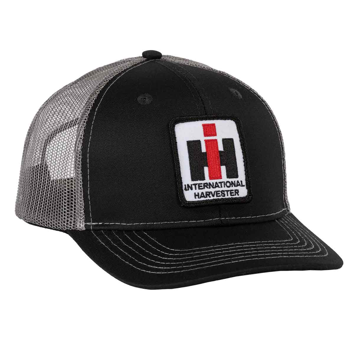 International Harvester Hat, Black with Grey Mesh Back