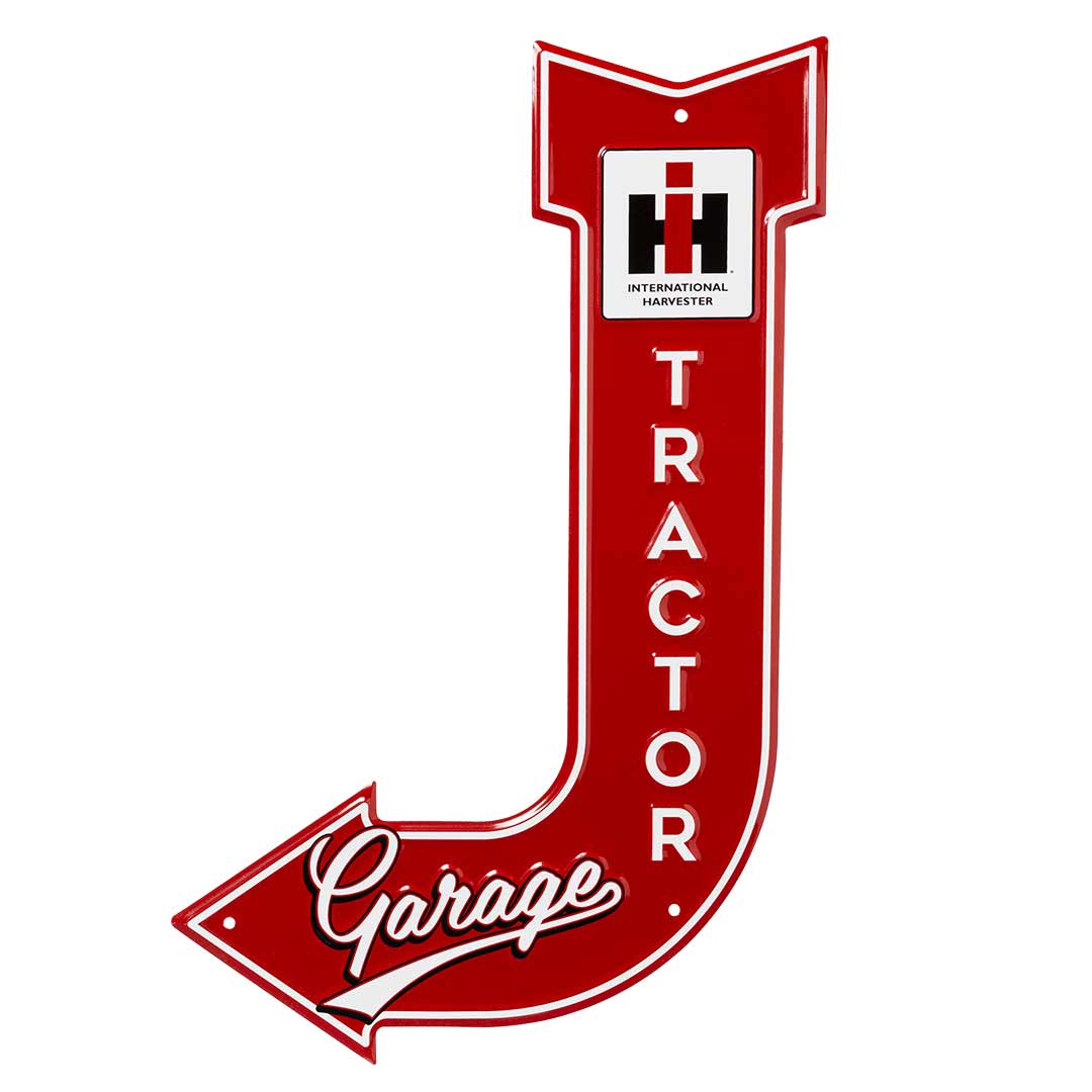 International Harvester Red Tractor Garage Metal Sign 