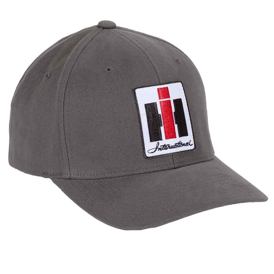 grey flex fit hat with international harvester logo