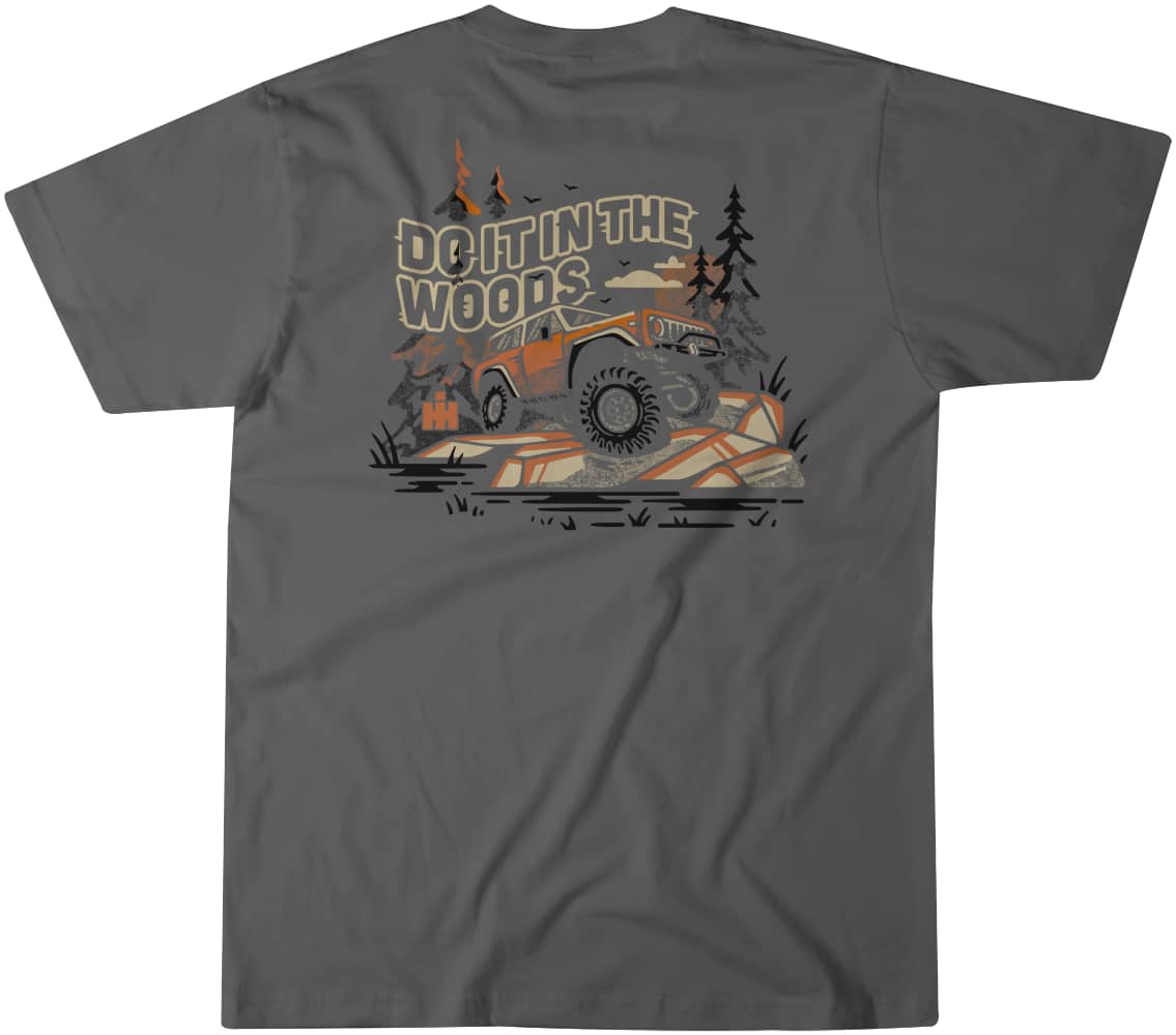 IH Scout II Do it in the woods charcoal tee shirt