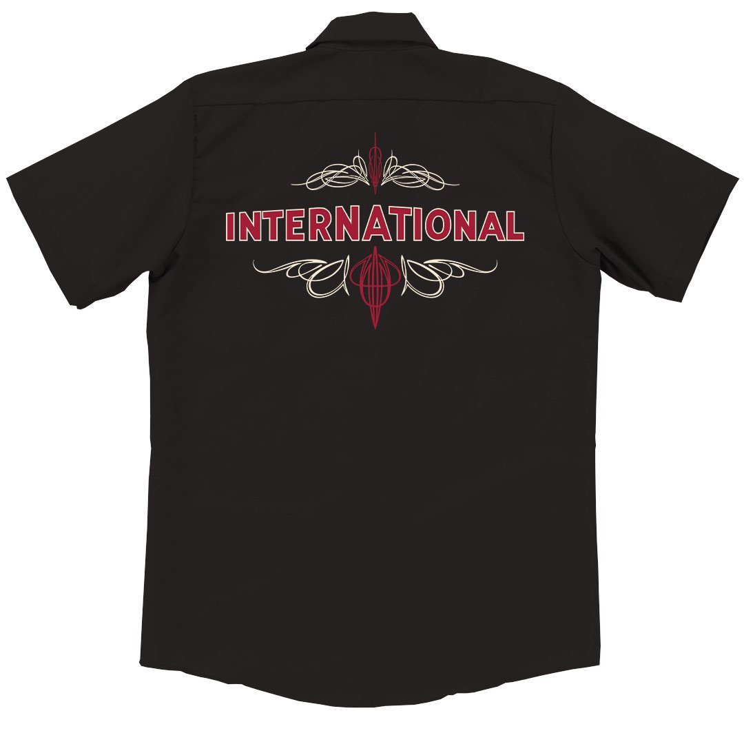 Internatonal Harvester IH Pinstripe Garage Shirt