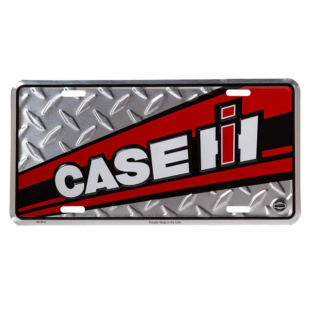 Case IH Red &amp; Black License Plate