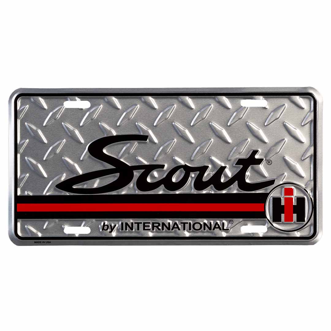 IH Scout License Plate