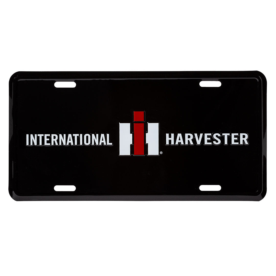 international harvester ih black logo license plate
