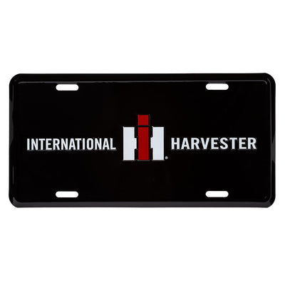 International Harvester Black License Plate