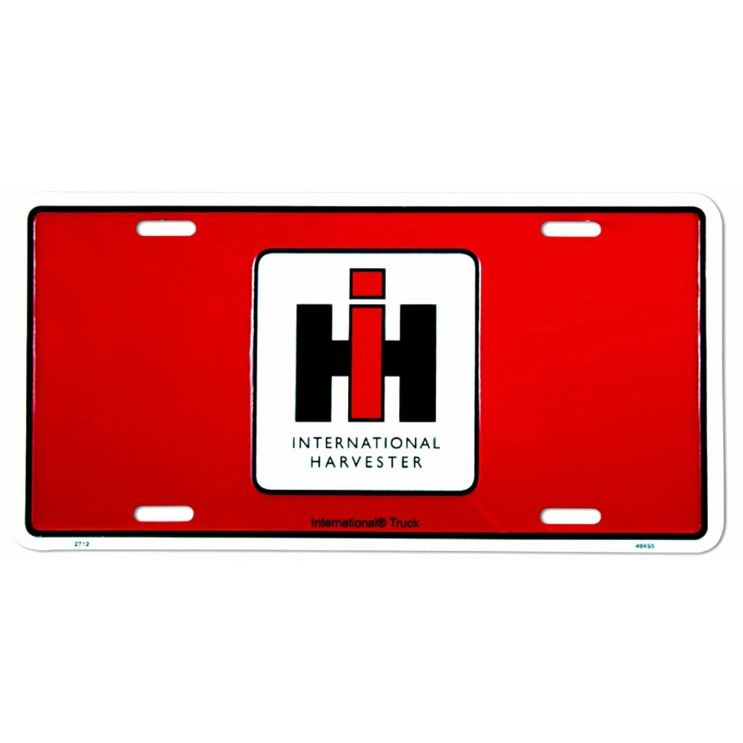 International Harvester Red Logo License Plate