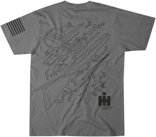 International Harvester M1 Rifle Exploded Gun Tee Shirt - IH Gear