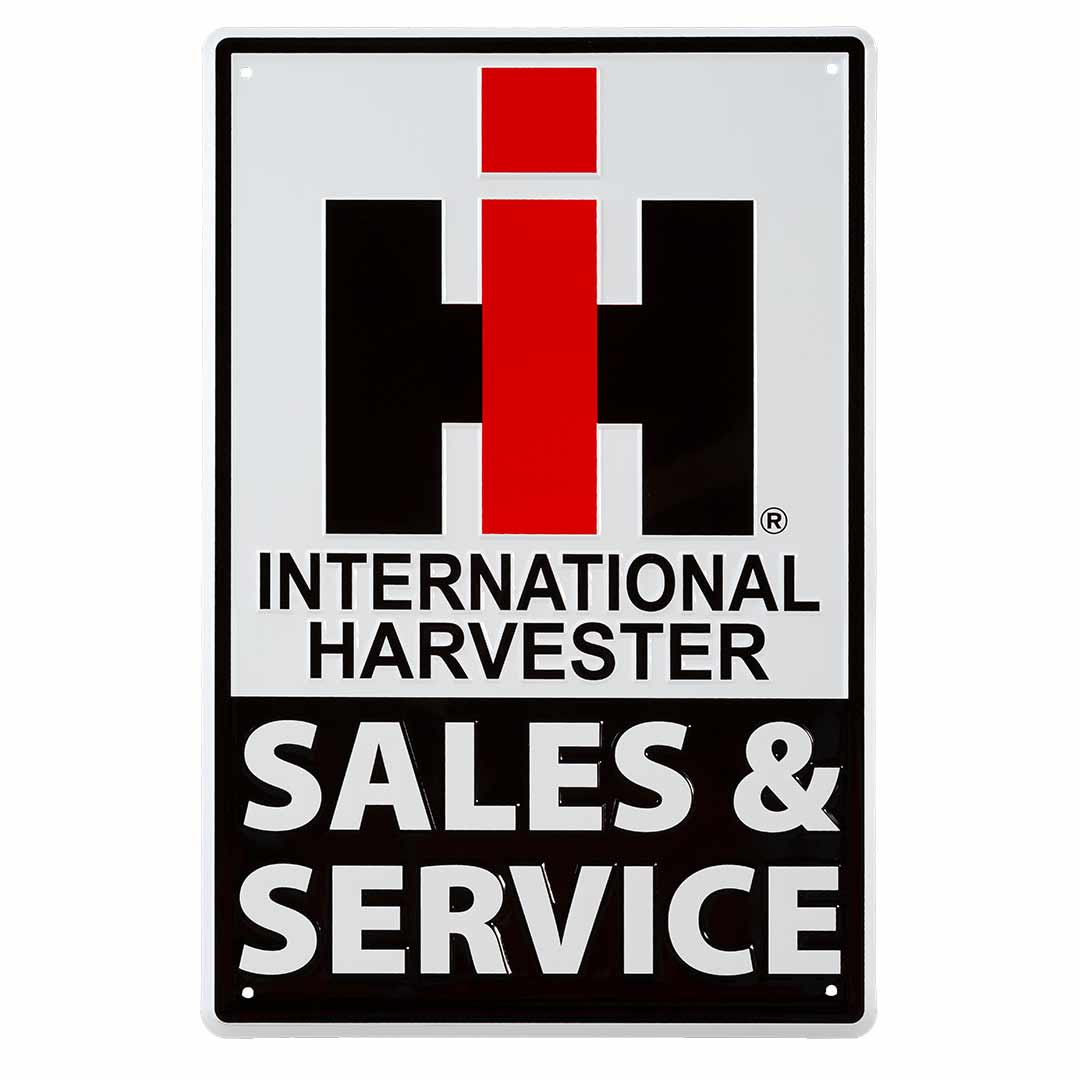 International harvester sales and service metal sign